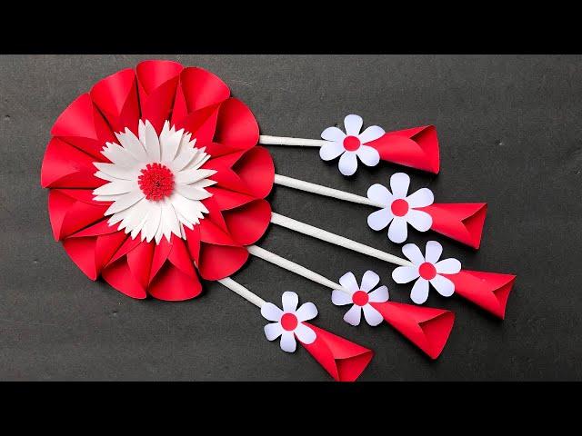 paper flower wall hanging easy wall decoration ideas paper craft