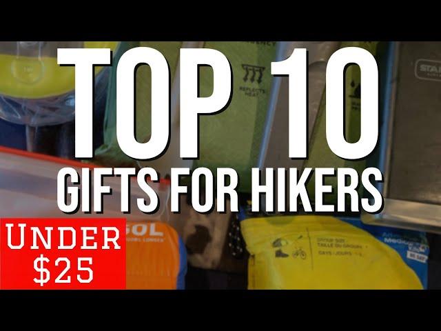 HIKING and BACKPACKING GIFTS UNDER $25 // Top 10 Gift Ideas for Hikers and Backpackers