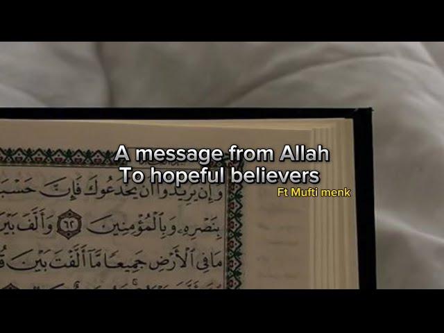 A “message from Allah to you” YOUR SIGN