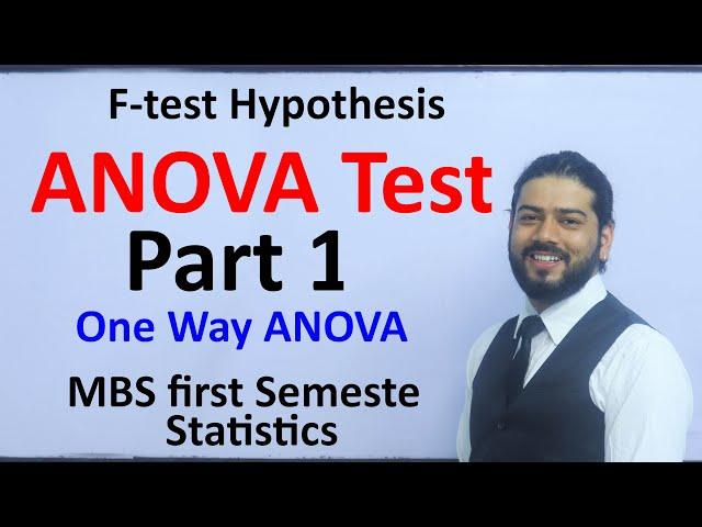 ANOVA test Part 1 One Way F test Hypothesis MBS First Semester Statistics Solution in Nepali