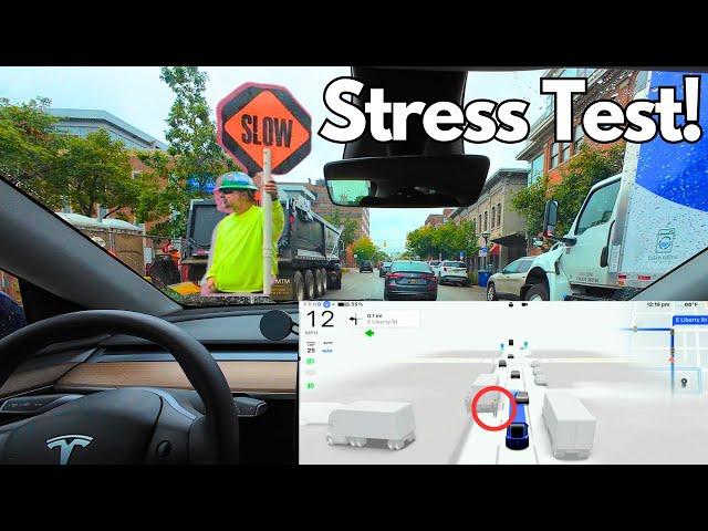 Tesla FSD Update 12.5.4 STRESS TESTED Downtown!