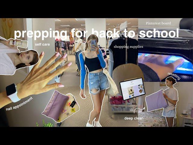 PREP FOR BACK TO SCHOOL: shopping stationary , self care, Pinterest + notion boards + deep clean...