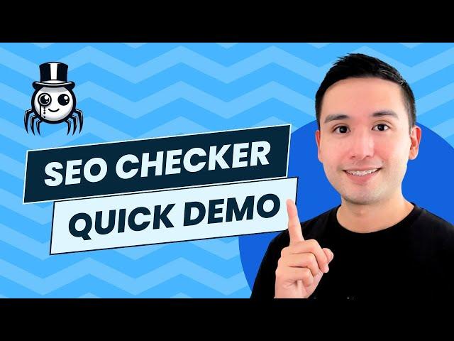 SEO Checker - Quick Demo and Tutorial