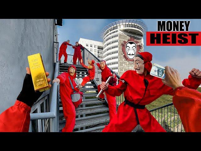 PARKOUR VS MONEY HEIST: Police chase and arrest bad guys for murder and robbery money | Epic POV