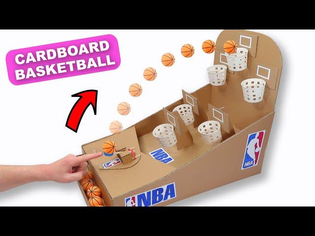 Cardboard Basketball. NBA Basketball Board Game - DIY.