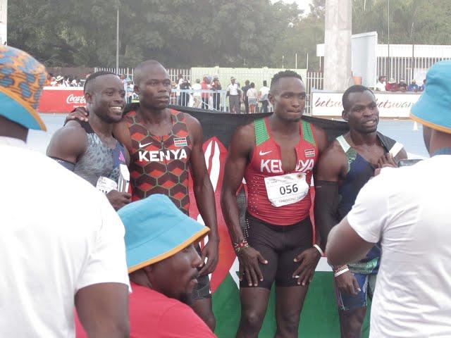 WATCH FERDINAND OMANYALA LEADING KENYA TO BOTSWANA GOLDEN GRAND PRIX MEN's 4 x100m RELAY VICTORY