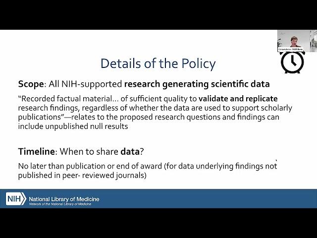 NIH Data Management and Sharing Policy Overview. October 30, 2024.