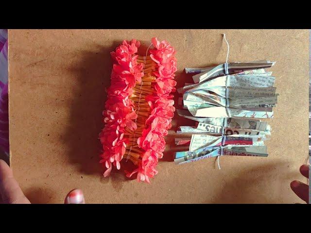 #EasyTrick  Traditional knot to make kanakambaram flower garland in telugu||My creative world