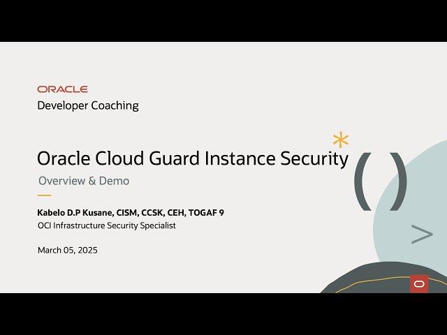 Developer Coaching - Workload Protection with Cloud Guard Instance Security