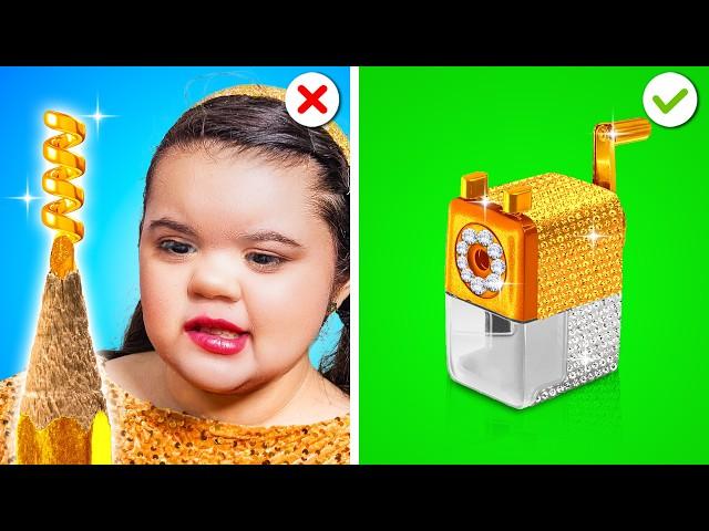 Broke Kid in Rich Girl School | Funny Situation & Crazy Ideas by Crafty Hacks