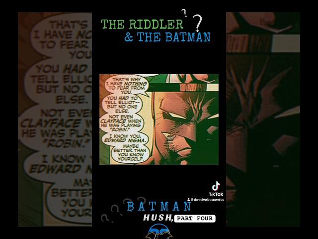 #BATMAN & #RIDDLER in “HUSH,” Part Four. #shorts #dccomics #comicbook #voiceoverartist #voiceover
