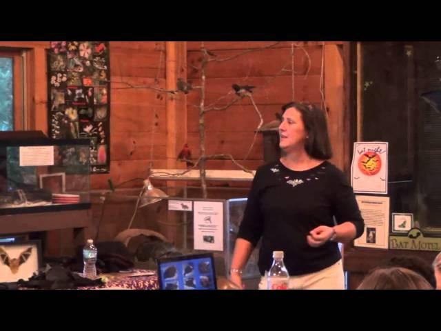 Vicky Smith with A-Z Animals bat presentation