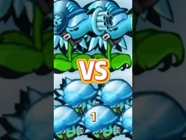 Ice machine gun small spray mushroom VS ice super machine gun shooter 1 #games #pvzfusion
