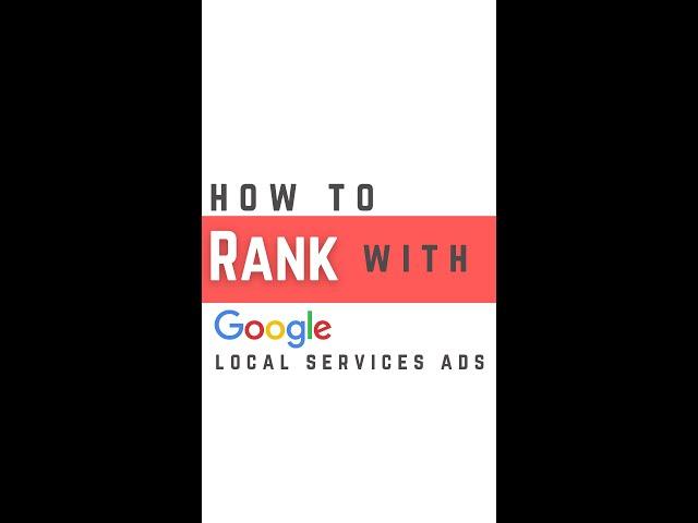 How to Rank on Google Local Services Ads #Shorts