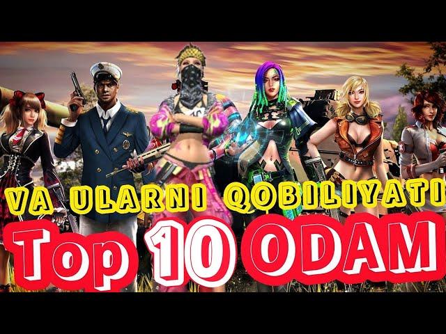 Personajlar va ular qobiliyati | Free Fire uz Hayato Moko Kamil Skeyler Vukong Alok Kronos va ...