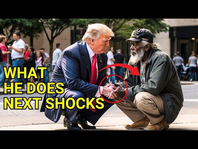 Trump Encounters a Homeless Veteran, What He Does Next Shocks Everyone