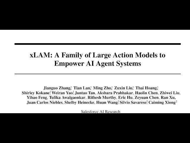 xLAM: A Family of Large Action Models to Empower AI Agent Systems