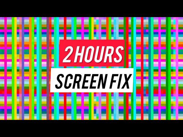 Screen Burn-In Fixer and Stuck Pixel Fixer Video For Display Screens | 2 Hour Video