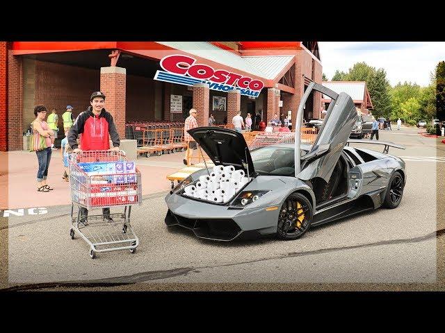 Grocery Shopping in a Lamborghini Murcielago SV!