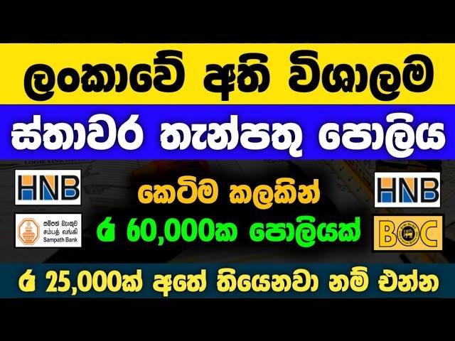 Best Bank To Start a Fixed Deposit in sri lanka |Earn 60,000 rupees  |HNB bank fd rates 2025