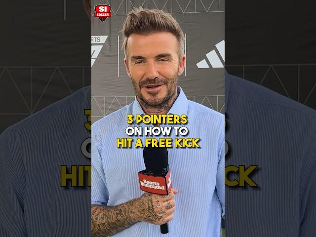 David Beckham gives his tips on how to hit a free kick! ️