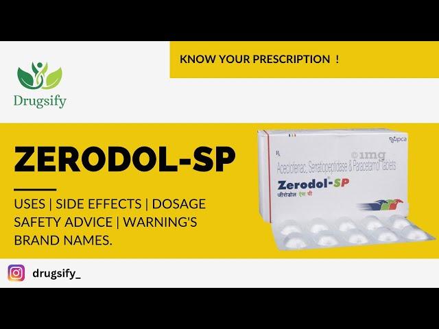 Zerodol-Sp Uses |side effects| dosage safety advice | warning's & Substitutes #healthcare #zerodolsp