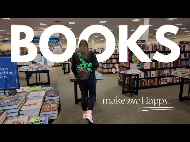 bookstore + cozy hobby vlog  book shopping at barnes and noble, annotating, & puzzles