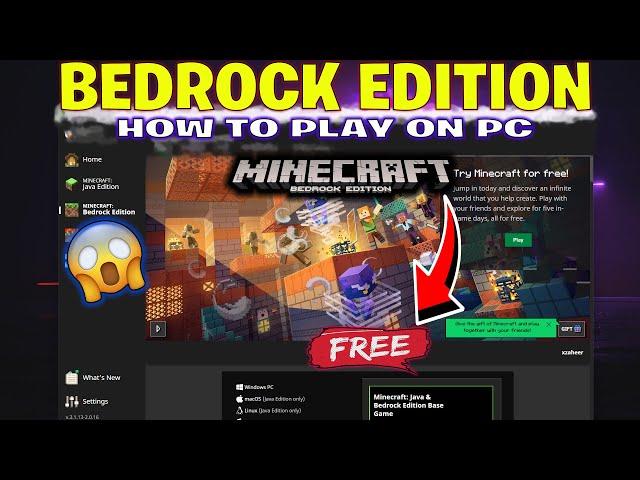 How To Download Minecraft Bedrock Edition Windows For Free ! GamerX