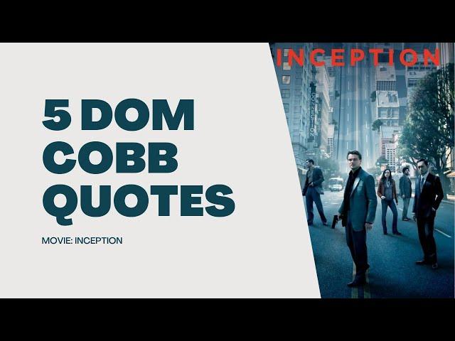 How Inception's Dom Cobb Taught Us About Reality and Dreams: Top 5 Quotes to Remember | Movie Quotes