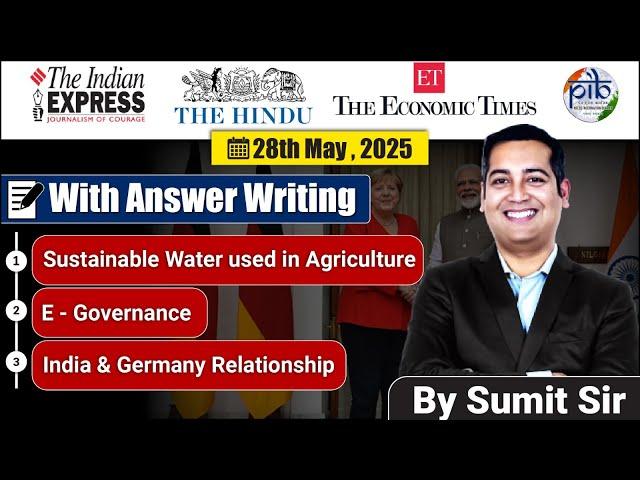 28 May 2025 Editorial discussion |  E Governance, Water Incentives, Germany