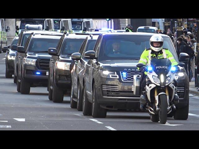 **ARMED COUNTER ASSAULT TEAM** | First Lady of Ukraine Olena Zelenska's motorcade in London 