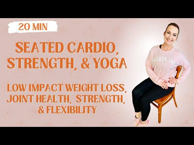 FULL BODY SWEAT, STRENGTH, & STRETCH: Chair Cardio, Upper Body , Legs, Core -Strength, & Chair Yoga