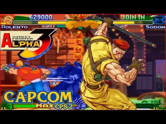 Street Fighter Alpha 3(Zero 3) Expert difficulty Rolento 2:0 Playthrough