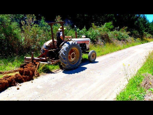 $500 David Brown Tractor gets a service, then back to work grading a 4 mile driveway