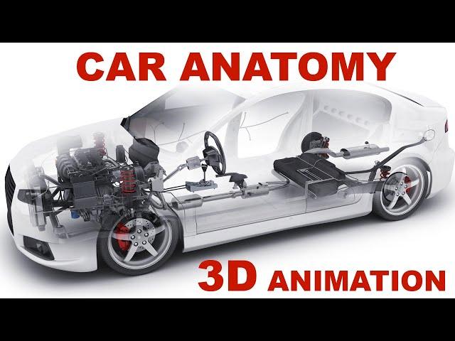 Сar anatomy: The Basics / How cars work? (3D animation)