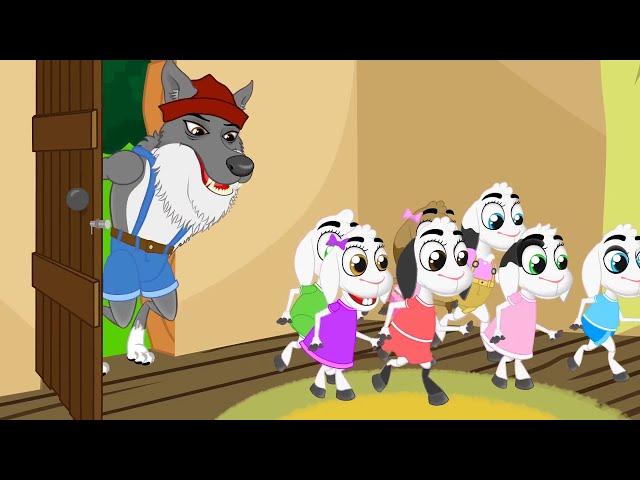 WOLF and the SEVEN LITTLE GOATS Adisebaba Kids Stories - Animals - Episode 15