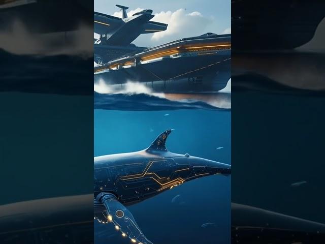 “Robot Whale & Futuristic Skyship | Stunning Sci-Fi Animation | FutureFrame AI Shorts”