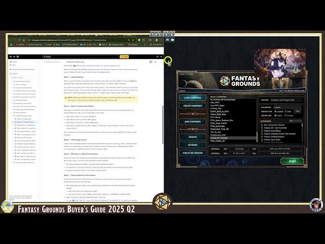 Fantasy Grounds Buyer's Guide 2025 Q2| All Rule Sets | Fantasy Grounds v4.7.1