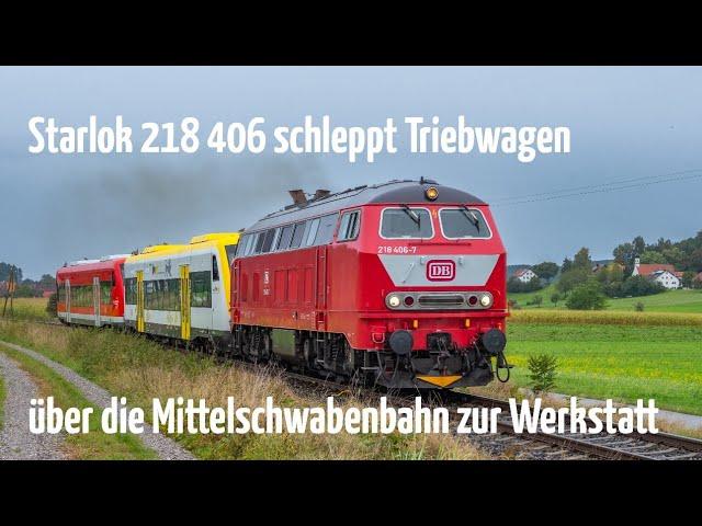 Starlok 218 406 holt defekte Triebwagen – darunter ein Bwegt-Gelber! | Kammeltalbahn-Abenteuer