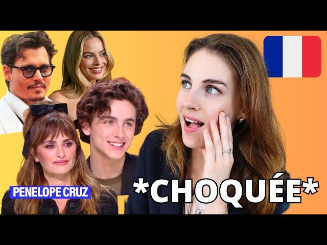 French Teacher Reaction   Celebrities Speaking French