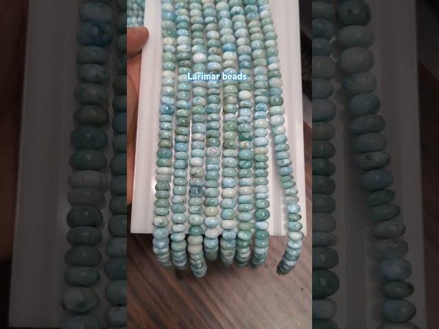 larimar rondelle beads strand for sale( 4694-99) #larimar #caribbean #gemstone #mehreengems