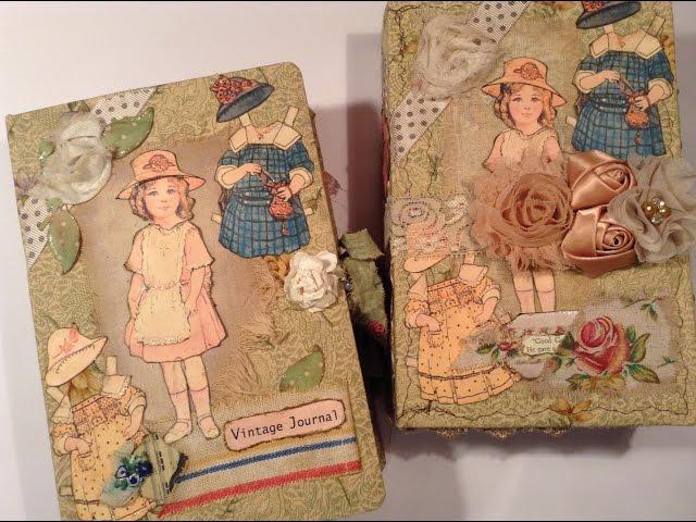 Vintage Paper Doll Journals  - one for a Swap -  one for Etsy