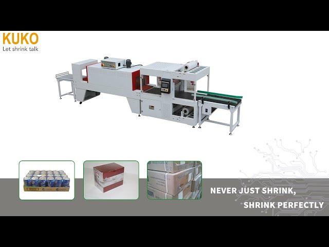 Automatic sleeve sealing and shrinking packing machine to pack hotel towels and bed sheet wrap