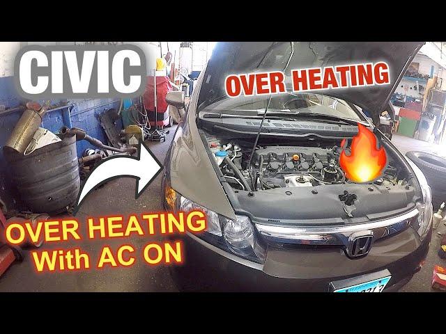 Honda civic Over heating with AC on Dignose it by checking the cooling system