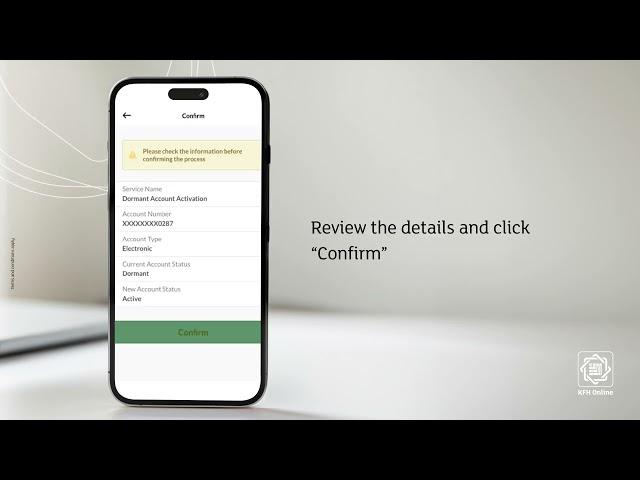 Activate Dormant Account through KFHOnline