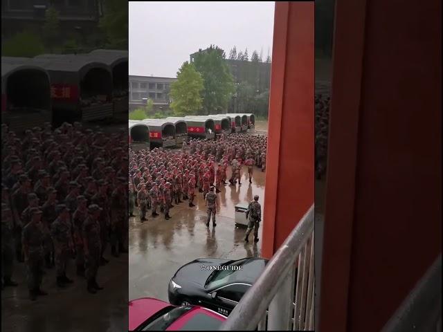 抗洪救灾解放军集结出发#PLA#guangzhou#military#Rescue