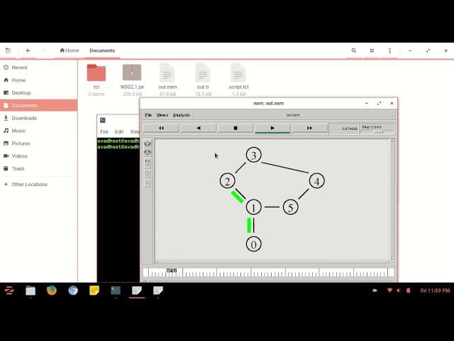 Creation of unicast network using NS2