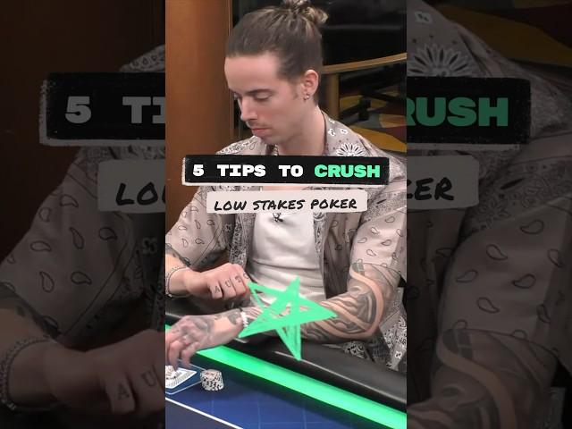 5 tips to CRUSH low stakes poker (see description for more detail!) #poker #pokerstrategy
