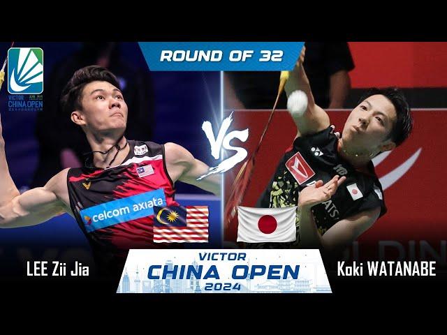 LEE Zii Jia (MAS) vs Koki WATANABE (JPN) | China Open 2024 Badminton