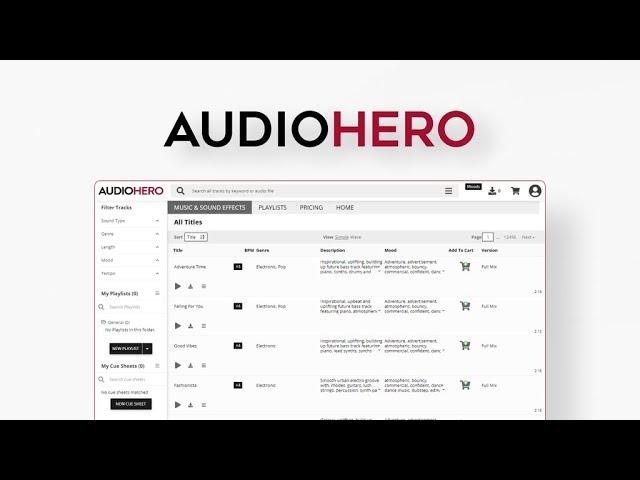 AudioHero AppSumo Black Friday Deal 2024 – High-quality, Royalty-free effects and music